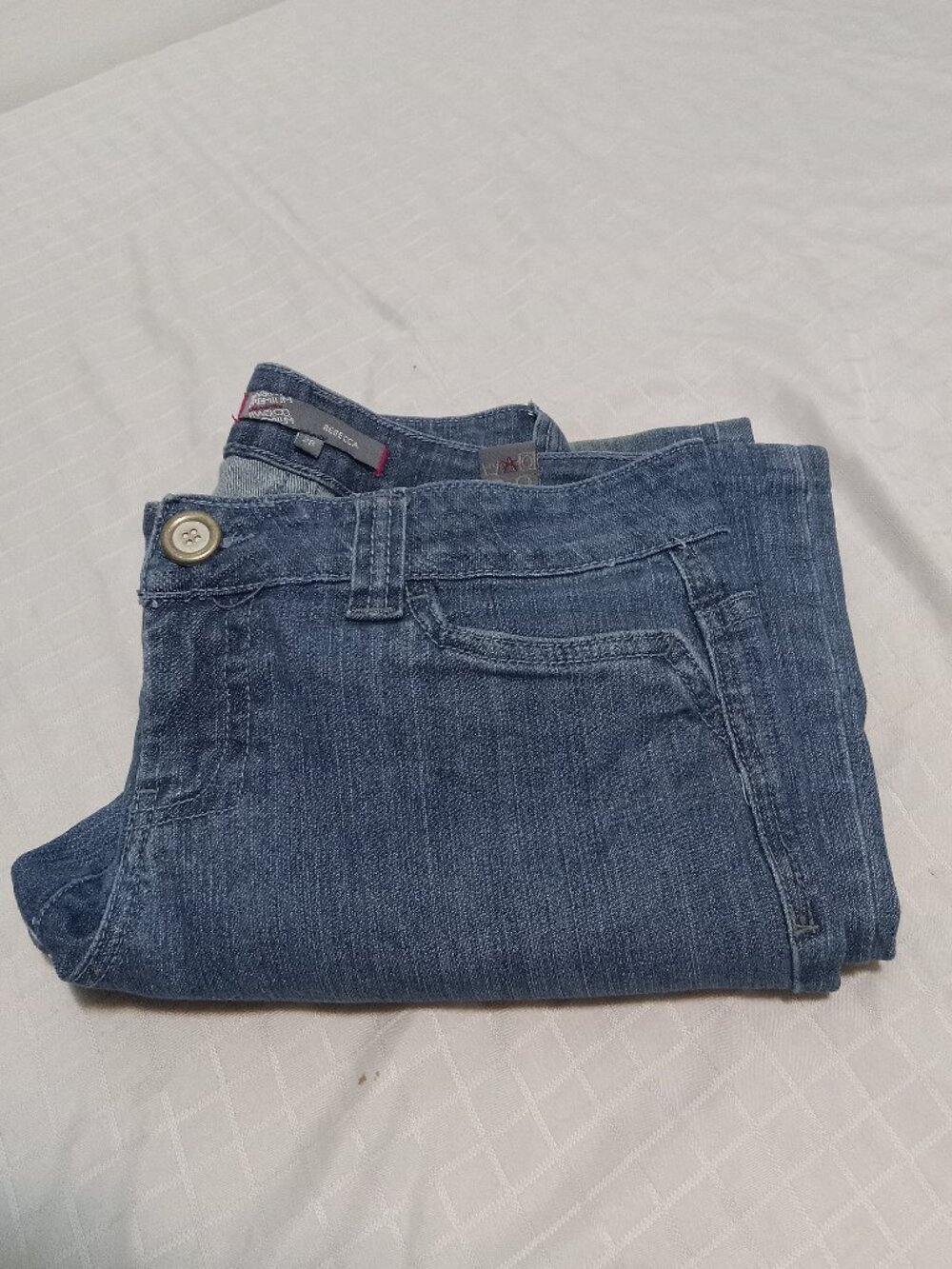 The perfect Rebecca wide legs wide style blue jeans size 28